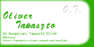 oliver tapaszto business card