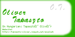 oliver tapaszto business card